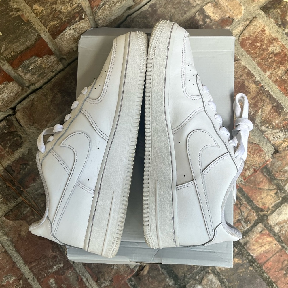 Kids White Leather Sneakers - Classic Low-Top